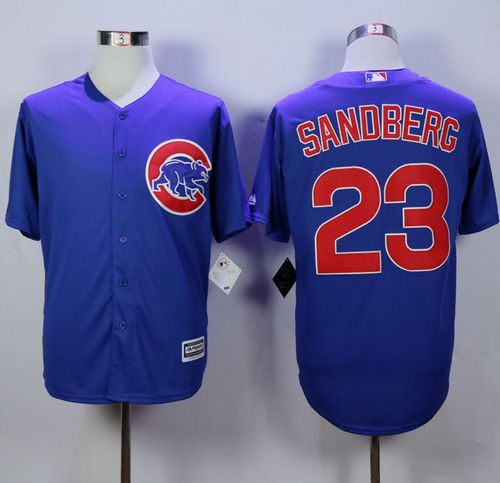 Cubs #23 Ryne Sandberg Blue New Cool Base Stitched MLB Jersey - Click Image to Close